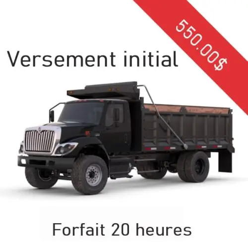 Versement initial du forfait acceleré 20 hrs